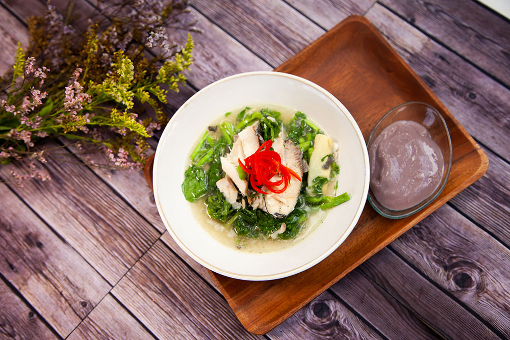 Butterfish Watercress Soup and Hanalei Poi Butterfish Watercress Soup and Hanalei Poi
